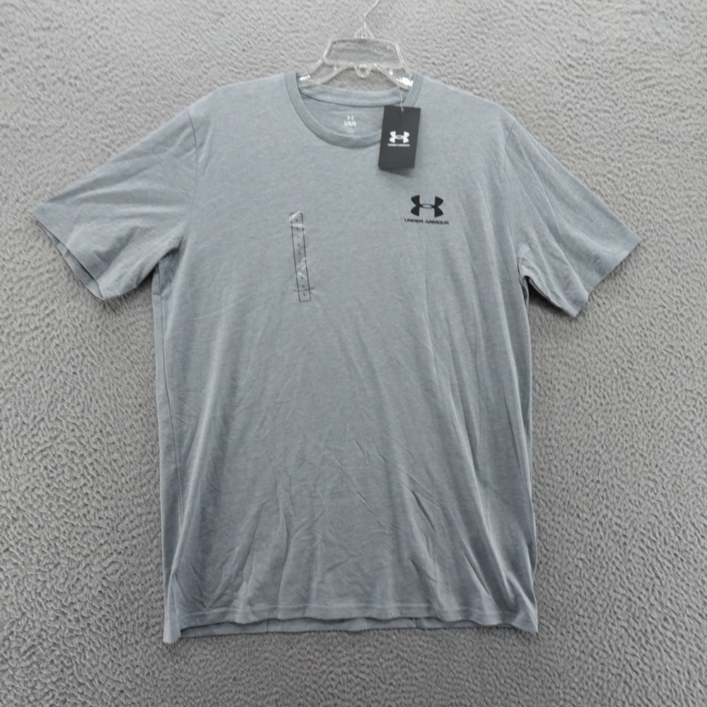 Under Armour Mens Sportstyle Gray Heather T-Shirt Loose Fit Large NEW